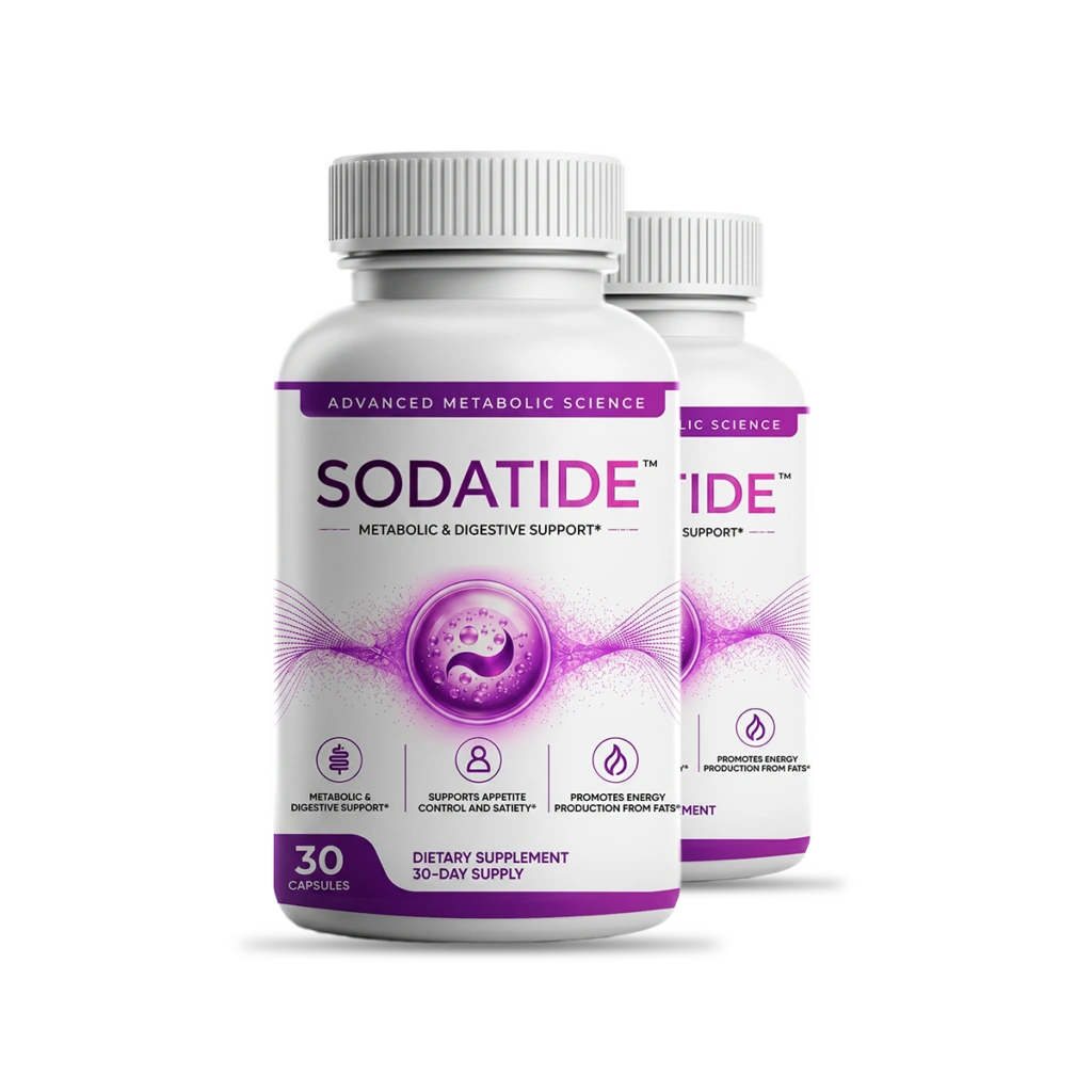 Sodatide 2-bottle 60-day supply — prebiotic probiotic gut microbiome supplement targeting weight loss bacteria